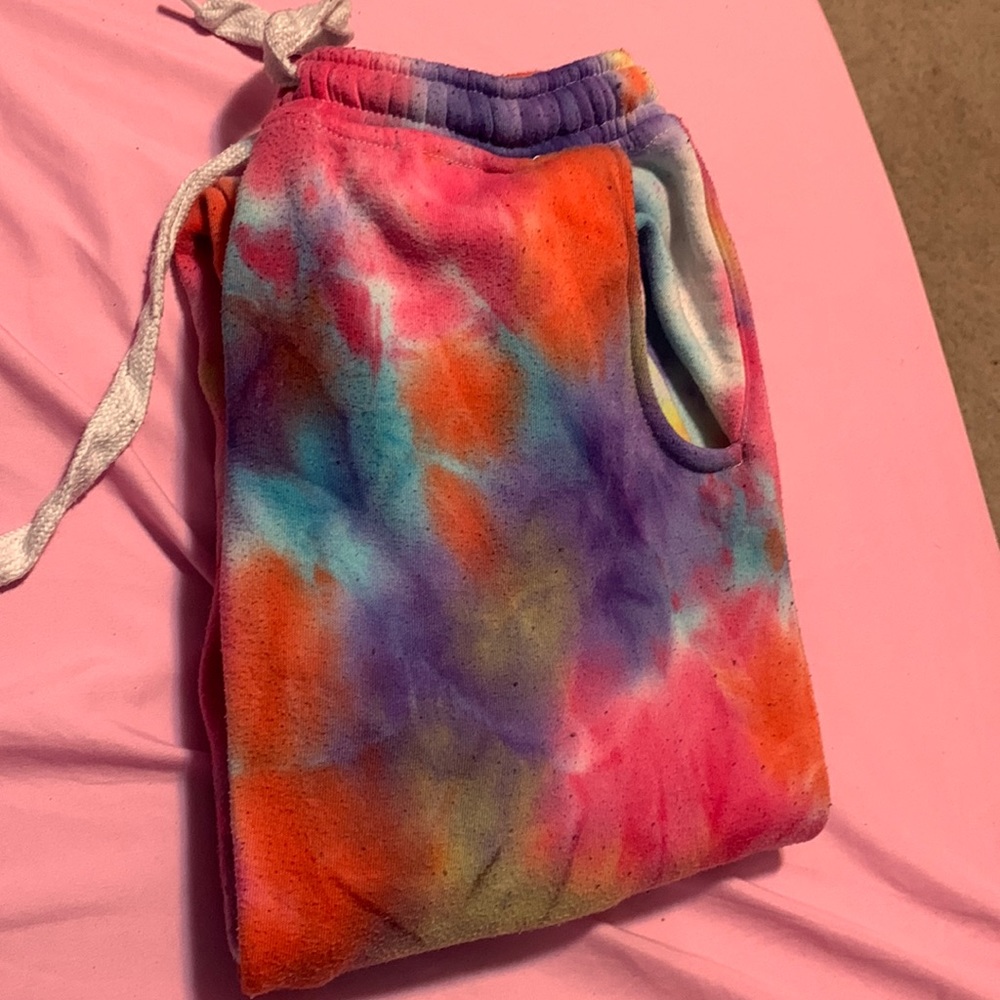 Rainbow Tie Dye sweat pants